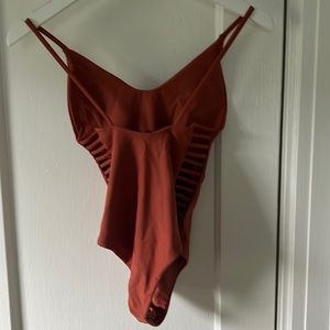 Stone Fox one piece Swimsuit in Clay